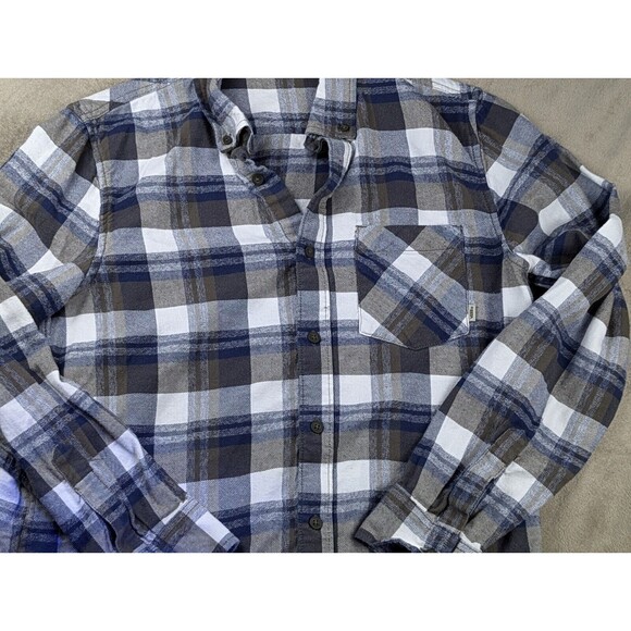Vans Off The Wall Men's Long Sleeve Plaid Flannel Chest Pocket Button Up Shirt - Picture 2 of 8